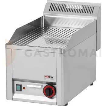 Kuchyňský gril Grilovací deska chromovaná rýhovaná 330x600x290 mm, 3 kW | REDFOX, FTRC-30-EL