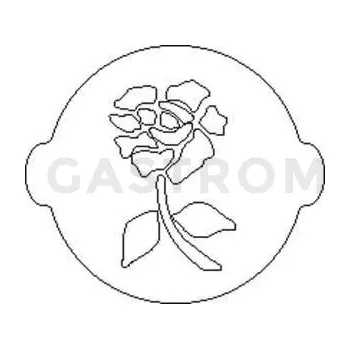 Čokoládová tyčinka Plastová šablona na zdobení, růže - ACC062 | SILIKOMART, 70.034.99.0060