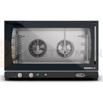 Pec na pizzu Konvekční pec s napařovací funkcí, elektrický, 4x 600x400, 6,5 kW/400V, panty vlevo | UNOX, Linemiss Manual Rosella