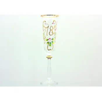 Sklenice Výroční sklenice Angela flétna 18let čirá