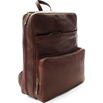 Hnědý pánský kožený batoh
