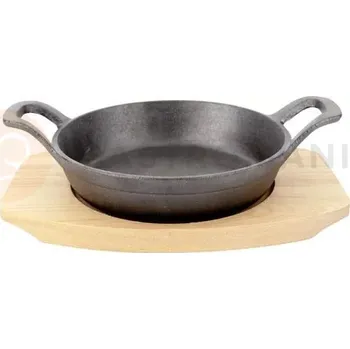 Servírovací stolek Litinový hrnec s dřevěným podstavcem | LAVA, 5112637