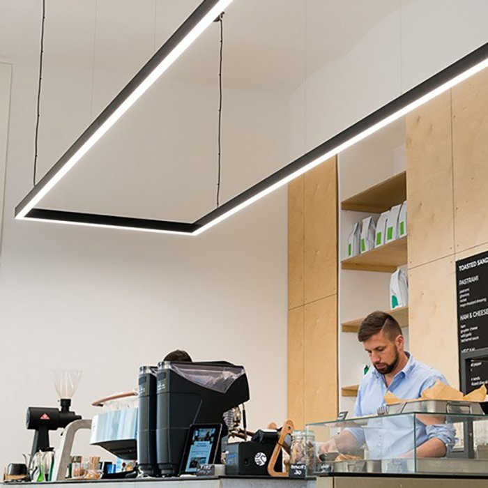 LED hliníkový profil KLUŚ DES |černá anoda Délka: 3m