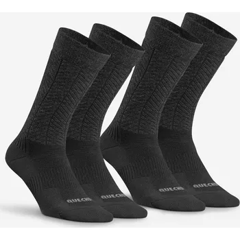 Pánské ponožky QUECHUA Turistické polovysoké hřejivé ponožky SH 500 47/50 ČERNÁ