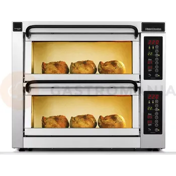 Pec na pizzu Dvoukomorová pec na pizzu, 2x pizza 50 cm, komory o rozměrech 535x535x195 mm | PIZZA MASTER, CounterTop 552ED