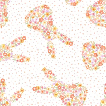 Velikonoční dekorace Velikonoční Zajíček - Kvítky Materiál: Nepromokavá tkanina