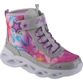 Dětská treková obuv SKECHERS Twisty Brights - Sweet Starz 302690L-SMLT šedá 33