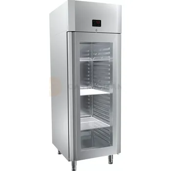 Lednice Chladicí skříň z nerezové oceli s prosklenými dveřmi 520 l, 714x869x2070 mm | DORA METAL, DM-92132 Premium
