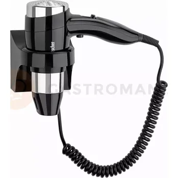 Gastro oděv Hotelový fén černá, 1,6 kW, 230 V, 245x185x110 mm | BARTSCHER, 1600S