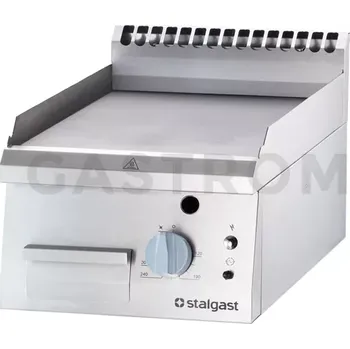 Kuchyňský gril Grilovací deska, plynová 400x700x250 mm, hladká, 6,5 kW, G20 | STALGAST, 9730110