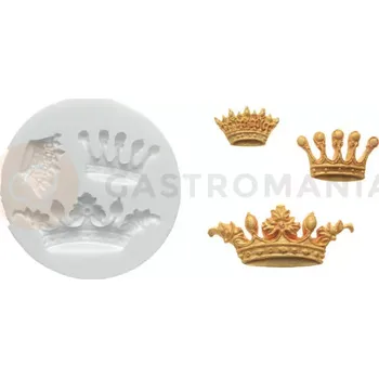 Výroba svíčky Forma na cukrovou hmotu SLK 281 - 3 koruny, 58x24 mm | SILIKOMART, Sugarflex Crowns