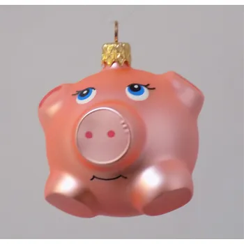 Vánoční ozdoba Vánoční ozdoba prasátko růžové pro štěstí