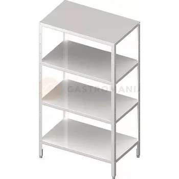 Ložnicová sestava Regál nerezový se čtyřmi plnými policemi 700x400x1800 mm | STALGAST, 981884070