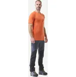 FORCLAZ Pánské turistické merino tričko MT 900 Seamless 2XL KAŠTANOVÁ|ORANŽOVÁ