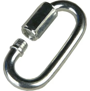 Horolezectví HEDVA ČESKÝ BROKÁT Šroubovací kovová karabina 7 cm