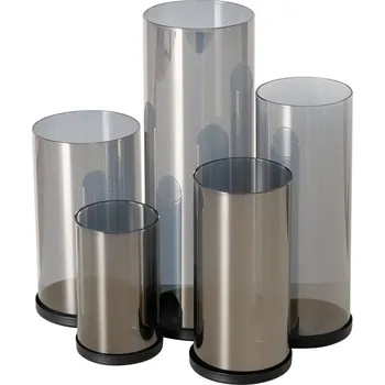 Svícen Boltze Home Stříbrné kovové svícny, 4 ks