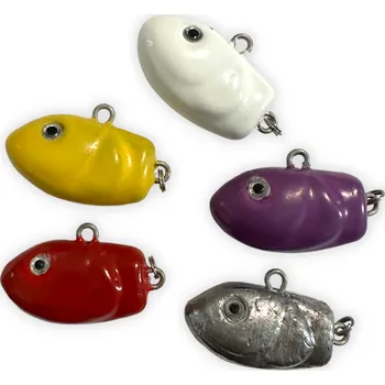 Rybářský háček CA Silluro Silluro Jigová hlava s kroužkem a očima Barva: červená, Gramáž: 25 g