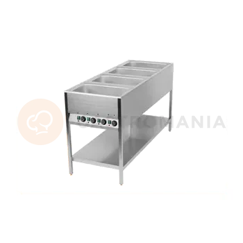 Výdejník vody Vodní lázeň stabilní dělená 600x1670x900 mm | RM GASTRO, BMSK-4-1/1