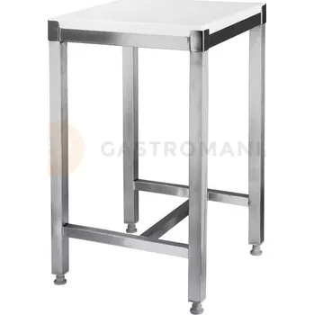 Polyetylenový řeznický špalek, postavec z nerezové oceli, rozměry 500x400x830 mm | HENDI, 505144