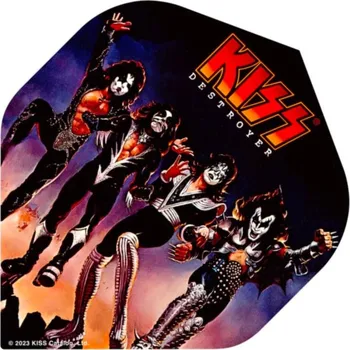 Příslušenství pro šipky Mission Letky Kiss - Official Licensed - F3 - Black - Destroyer F4176