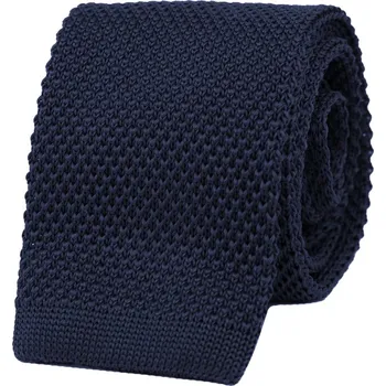 Kravata Bubibubi Tmavomodrá pletená kravata Navy