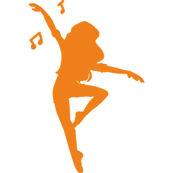 ON-DESIGN Potisk TANEČNICE Barva: fluorescenční oranžová, Velikost motivu: 8 cm