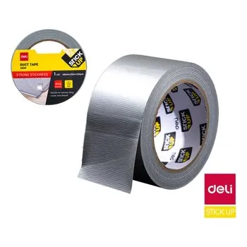 Lepicí páska Lepící páska textilní 48mm x 20m stříbrná DELI EA620