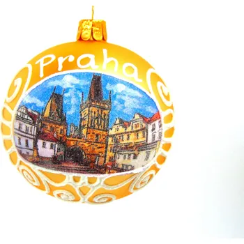 Vánoční ozdoba Vánoční koule 8cm Praha