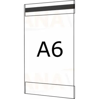 Plastová kapsa A6 na výšku typ C 1x magnet PVC kapsa A6V - 1x magnet - 1 ks