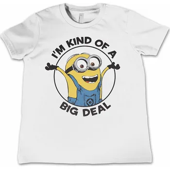 Karnevalový kostým Despicable Me tričko, I'm Kind Of A Big Deal Kids White, dětské M velikost M věk (8 let)
