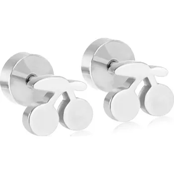 Náušnice Dětské náušnice z chirurgické oceli ve stříbrné barvě - EA611501S