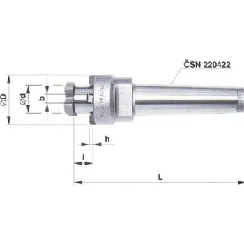 Frézovací trn s kuželovou stopkou morse s čelními unašeči - PILANA MCT 4x16