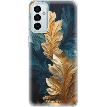 Odolné silikonové pouzdro iSaprio - GoldBlue Leaves 02 - Samsung Galaxy M23 5G