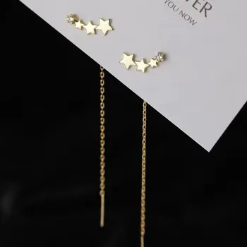 Náušnice Dlouhé visací náušnice se zirkony - 16