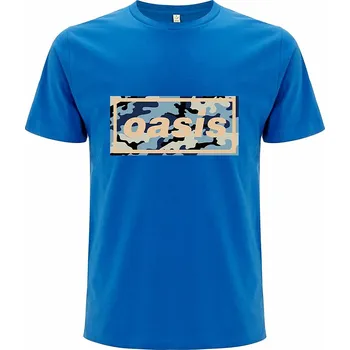Pánská móda Oasis tričko, Camo Logo Blue, pánské S