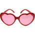 Karnevalový doplněk PartyDeco Brýle ve tvaru srdce 14 x 6 cm červené