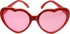 Karnevalový doplněk PartyDeco Brýle ve tvaru srdce 14 x 6 cm červené