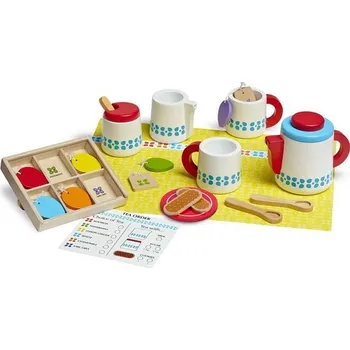 Dětská kuchyňka Nádobí dětské - Dřevěný snídaňový set (M&amp;D) - Akce