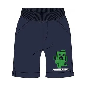 Chlapecké kraťasy E plus M - Chlapecké bavlněné kraťasy / šortky Minecraft - tm. modré 100% bavlna 152