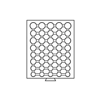 Box MB na mince v bublinkách 40 políček/různé průměry