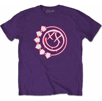 Pánská móda Blink 182 tričko, Six Arrow Smiley Purple, pánské XL