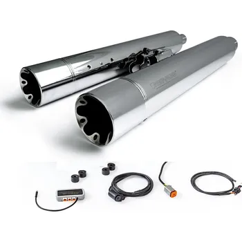 Výfuk pro motocykl Výfukové tlumiče O 102 mm s možností regulace zvuku - CHROM - NEREZ - 007102 293017LR