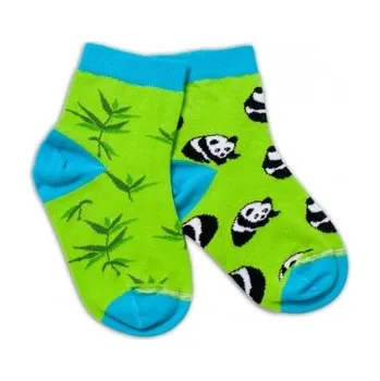 Kojenecký body Baby Nellys Bavlněné veselé ponožky Panda - zelené, vel. 104/116; 104-116 (4-6r)
