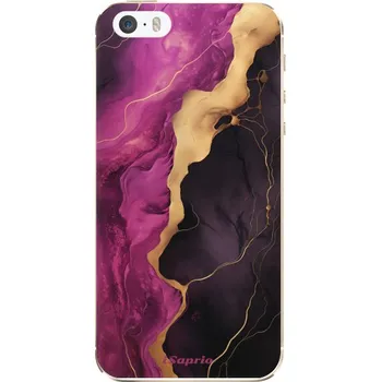 Telefonní příslušenství Odolné silikonové pouzdro iSaprio - Pink Black Marble - iPhone 5/5S/SE