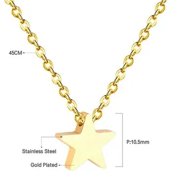 Náhrdelník Roztomilý dívčí náhrdelník z nerezové oceli - NE229301G