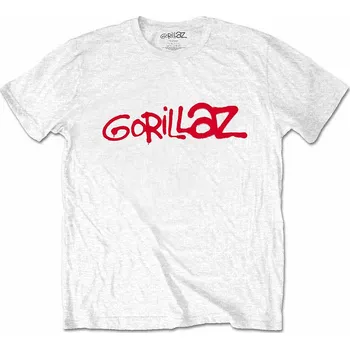 Pánská móda Gorillaz tričko, Logo White, pánské M