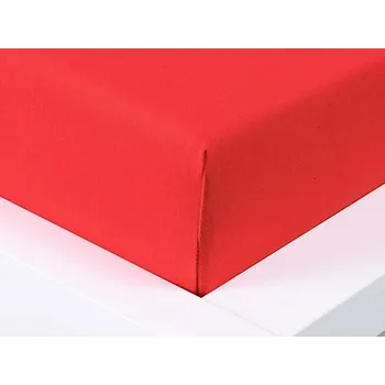 Prostěradlo XPOSE® Jersey prostěradlo Exclusive - červené 180x200 cm, Jersey + Prodloužená možnost vrácení zboží do 50 dnů