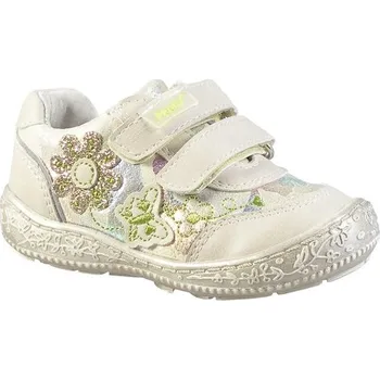 Dívčí baleríny Peddy tenisky s kytičkami PW-625-39-05 béžové - 23