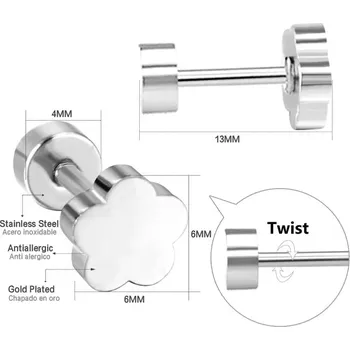 Náušnice Luxusní zirkonové náušnice s květinovým motivem - 91S