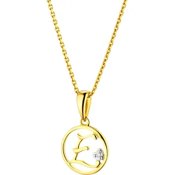 Přívěsek Přívěsek ze žlutého zlata s diamantem - písmeno E - 0,003 ct - ryzost 585 - 109.599/E